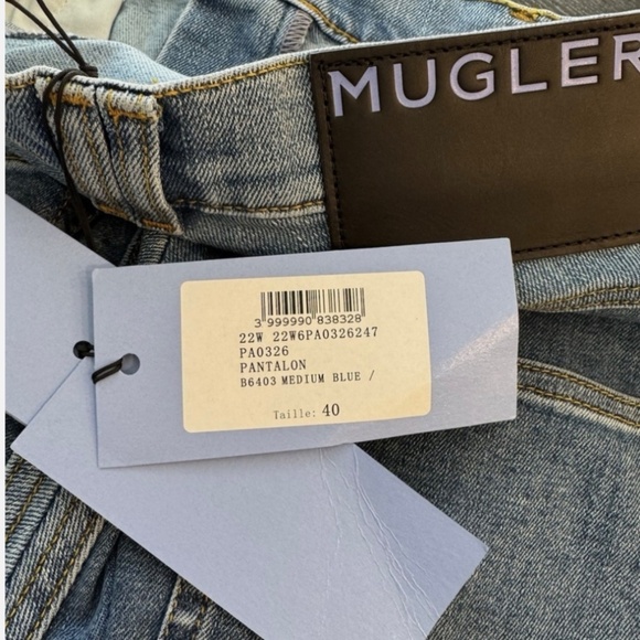 Thierry Mugler Spral panel skinny jeans ,size  40/8 - Picture 3 of 9